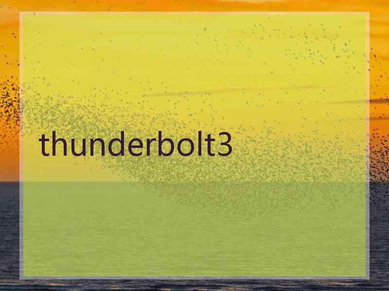 thunderbolt3
