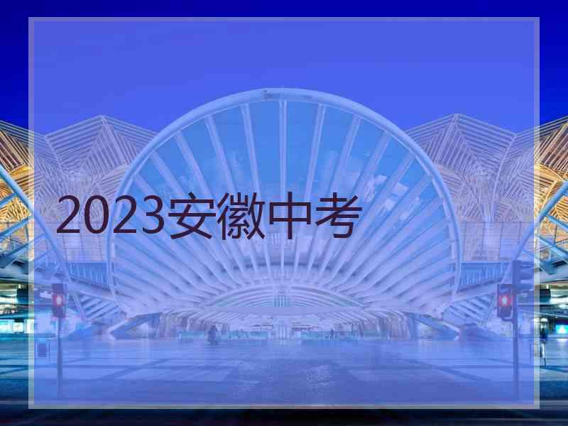 2023安徽中考