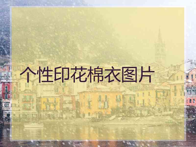 个性印花棉衣图片