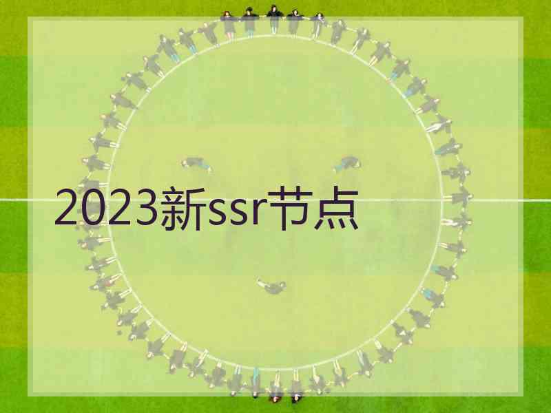 2023新ssr节点