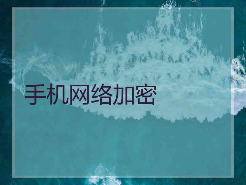 手机网络加密