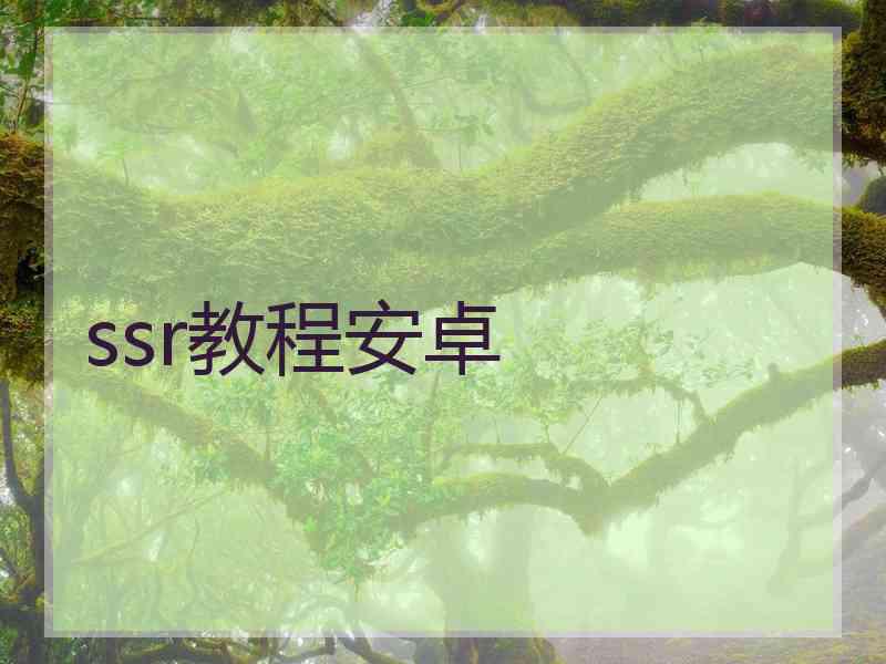 ssr教程安卓