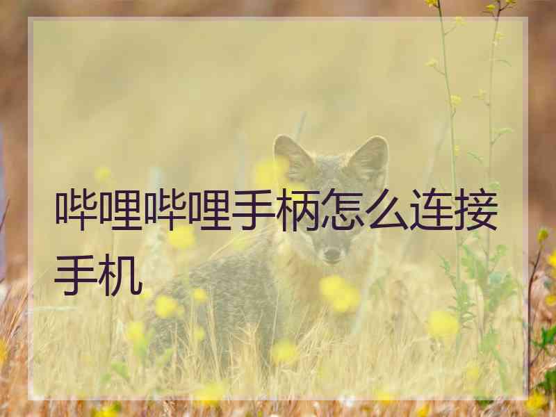 哔哩哔哩手柄怎么连接手机
