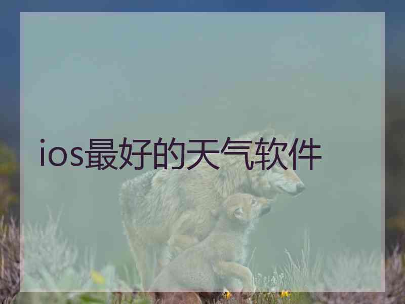 ios最好的天气软件