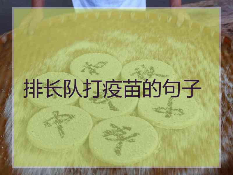 排长队打疫苗的句子