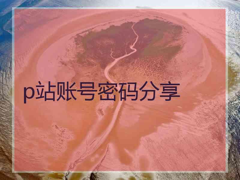 p站账号密码分享