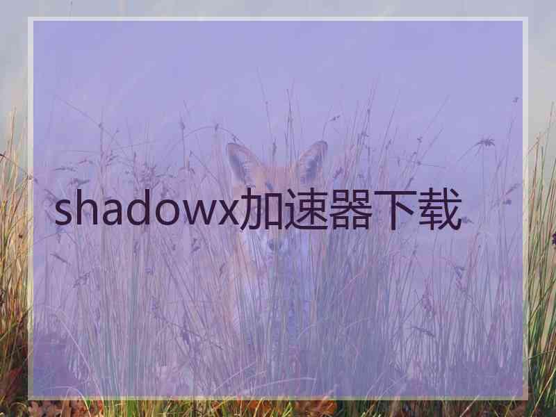 shadowx加速器下载