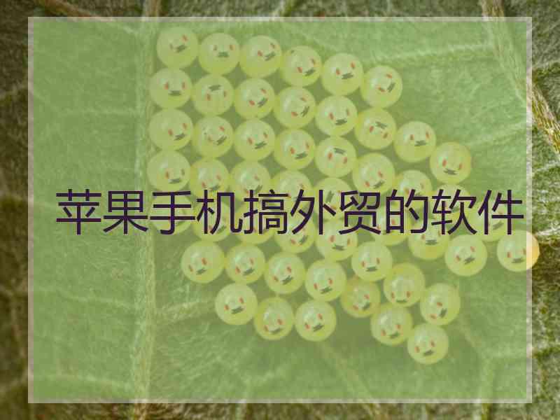 苹果手机搞外贸的软件