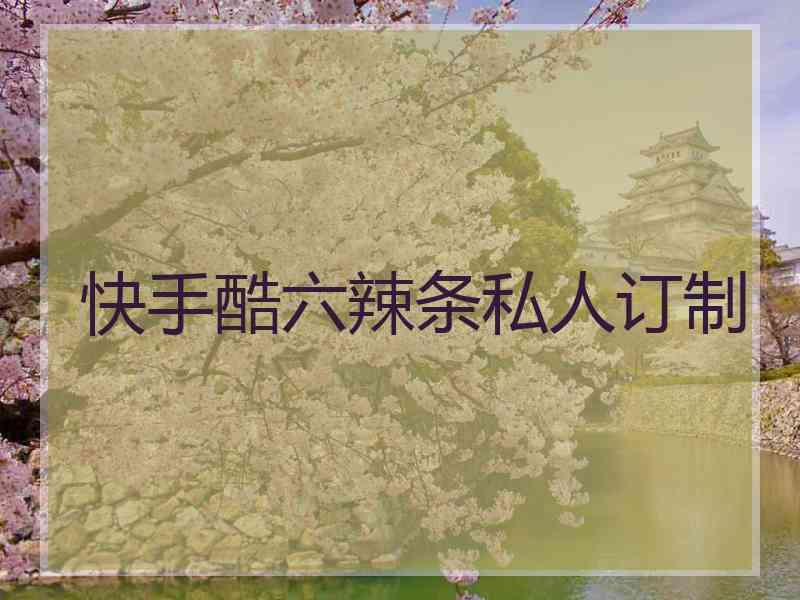 快手酷六辣条私人订制