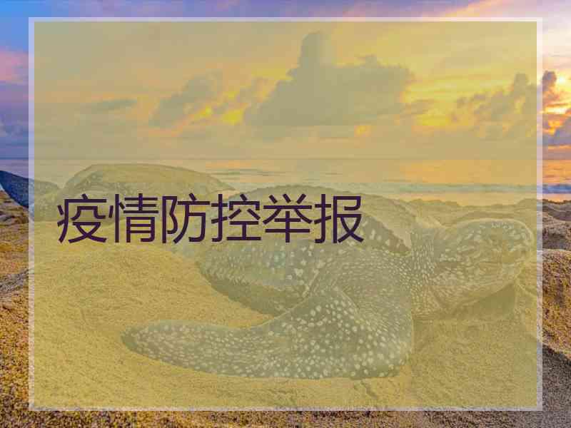 疫情防控举报