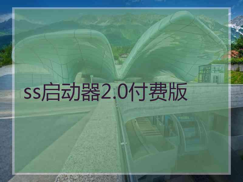 ss启动器2.0付费版