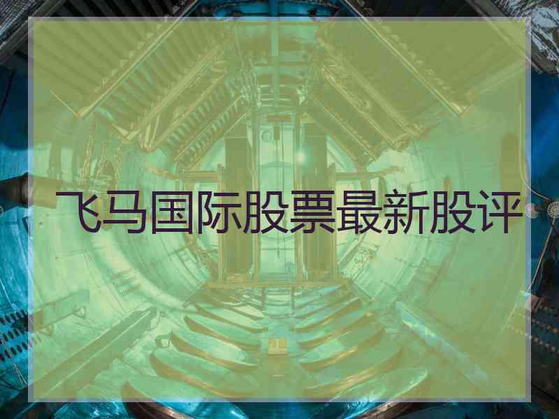 飞马国际股票最新股评