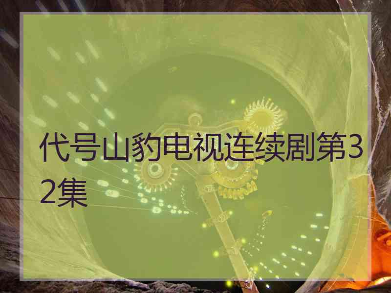 代号山豹电视连续剧第32集