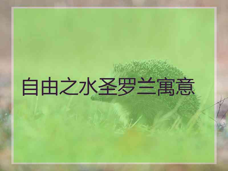 自由之水圣罗兰寓意
