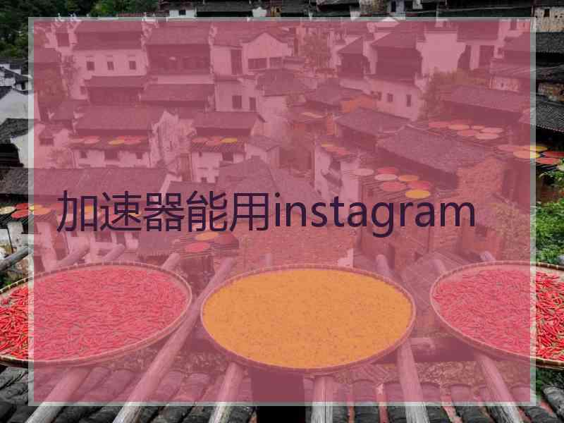 加速器能用instagram