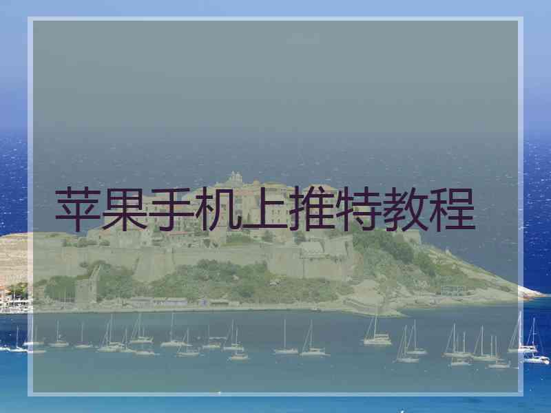 苹果手机上推特教程