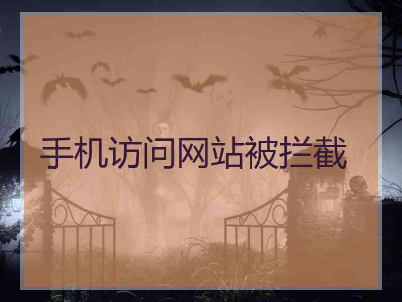 手机访问网站被拦截