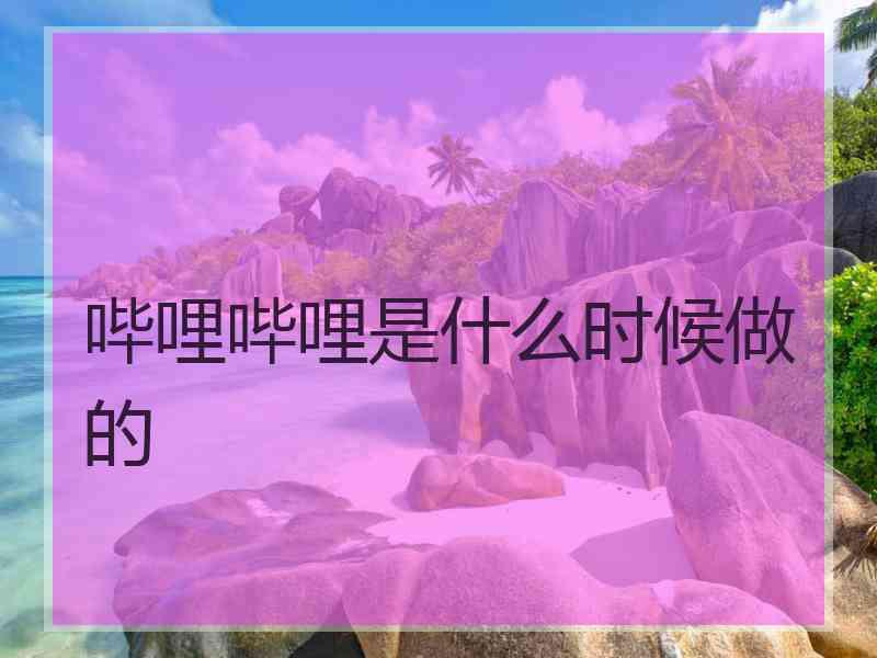 哔哩哔哩是什么时候做的
