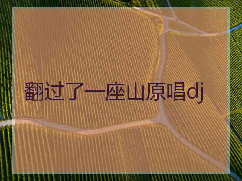 翻过了一座山原唱dj
