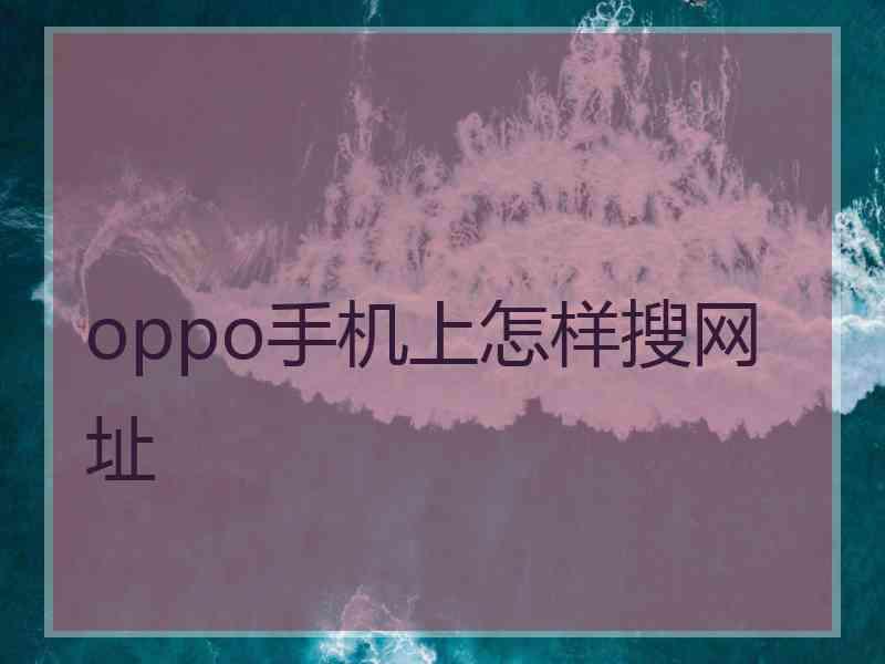 oppo手机上怎样搜网址