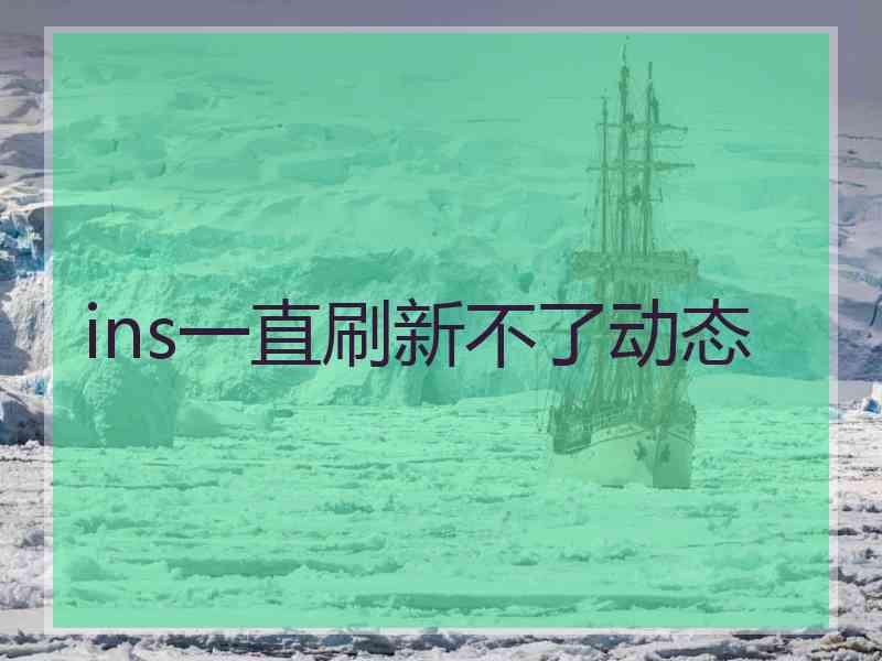 ins一直刷新不了动态