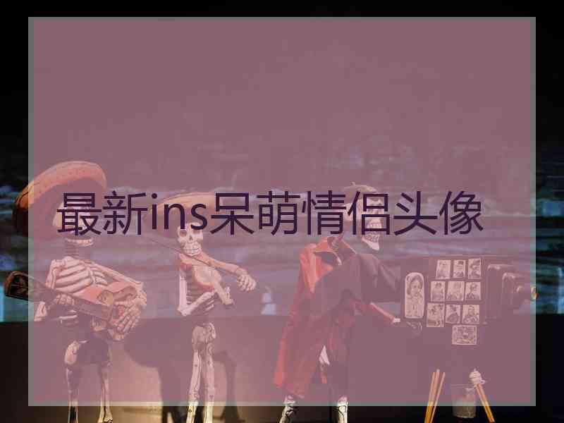 最新ins呆萌情侣头像