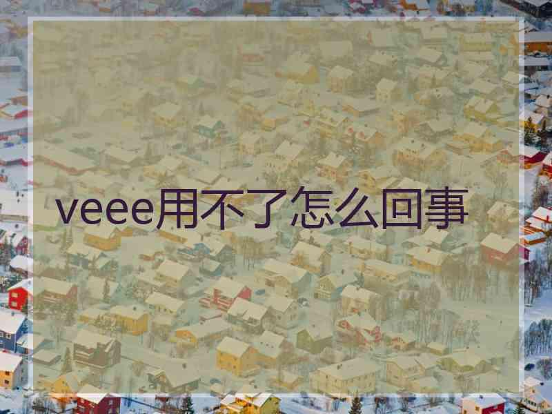 veee用不了怎么回事