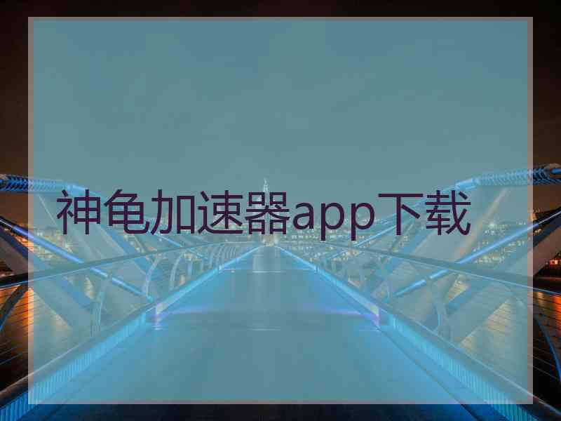 神龟加速器app下载