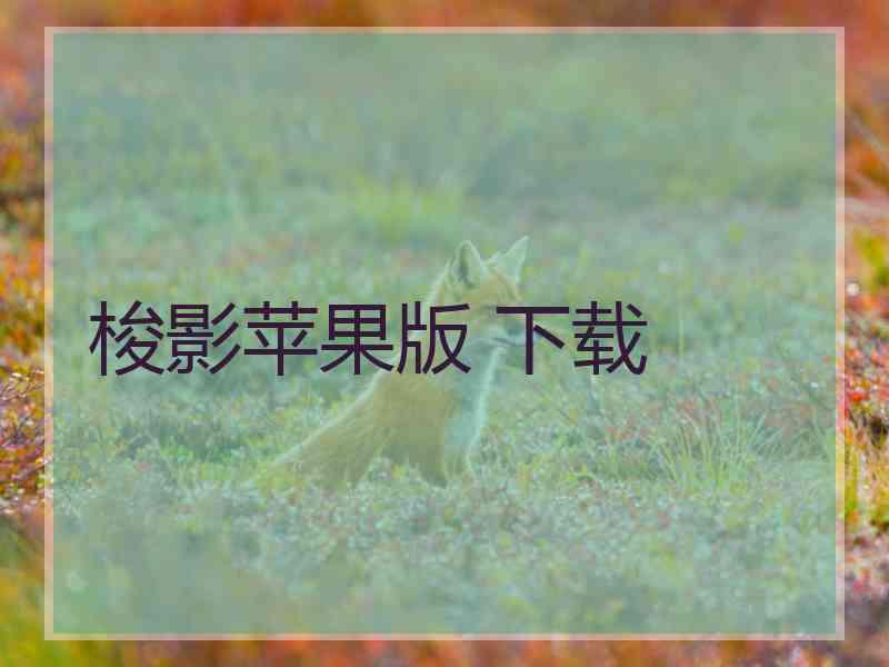 梭影苹果版 下载