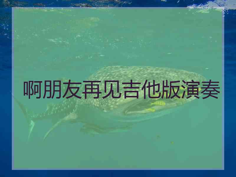 啊朋友再见吉他版演奏