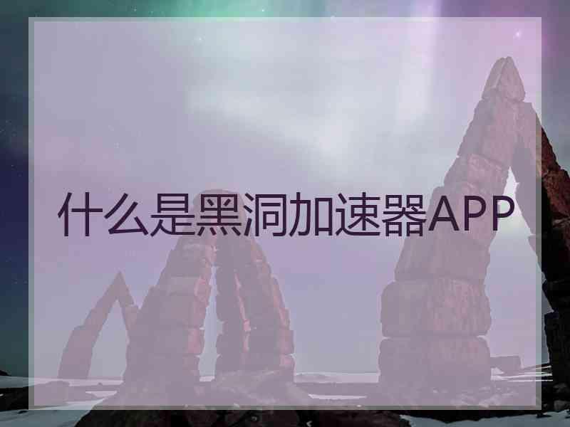 什么是黑洞加速器APP