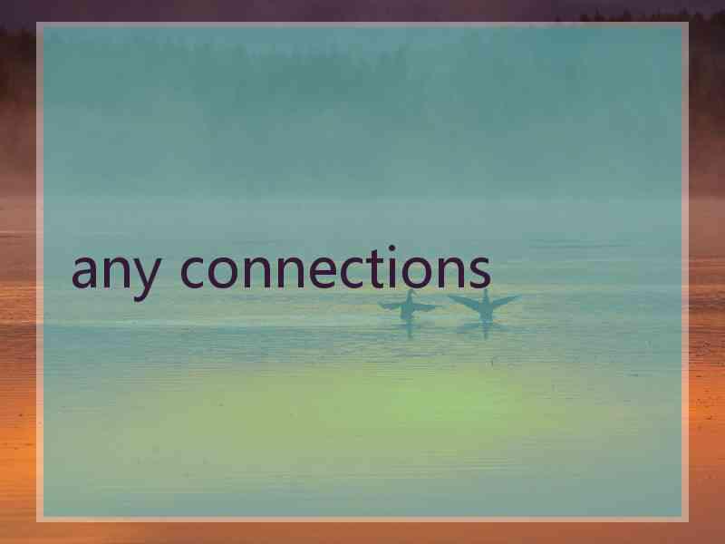 any connections
