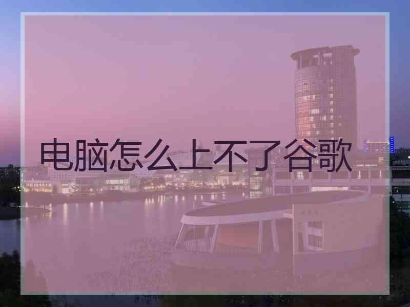 电脑怎么上不了谷歌