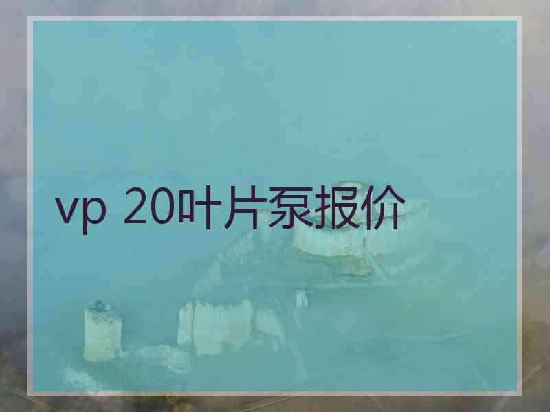 vp 20叶片泵报价