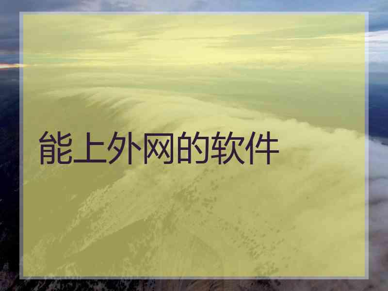 能上外网的软件
