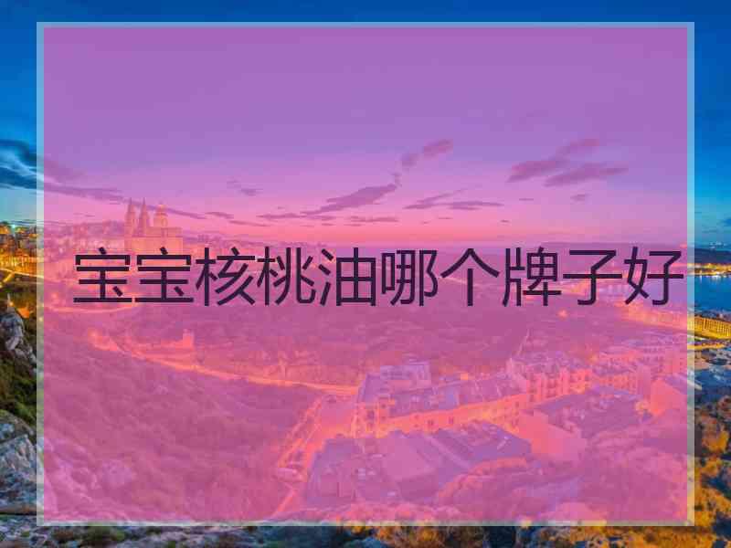 宝宝核桃油哪个牌子好