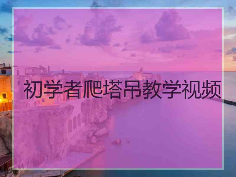 初学者爬塔吊教学视频