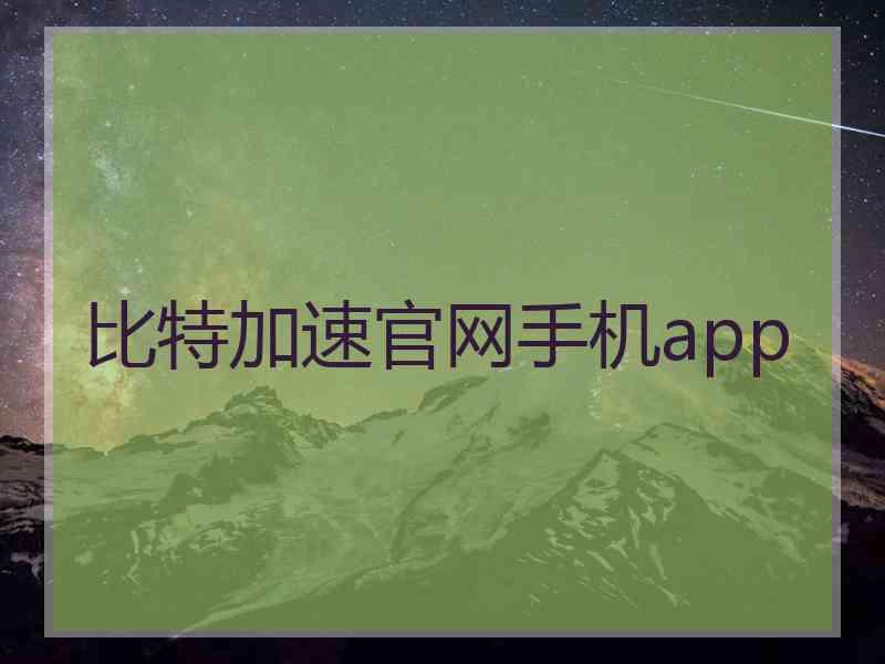 比特加速官网手机app