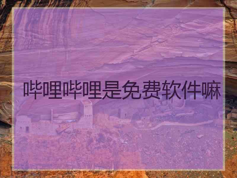 哔哩哔哩是免费软件嘛
