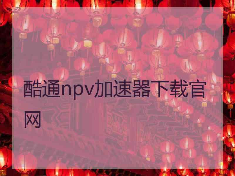 酷通npv加速器下载官网