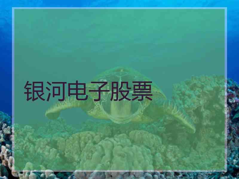 银河电子股票