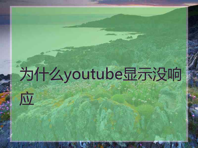 为什么youtube显示没响应