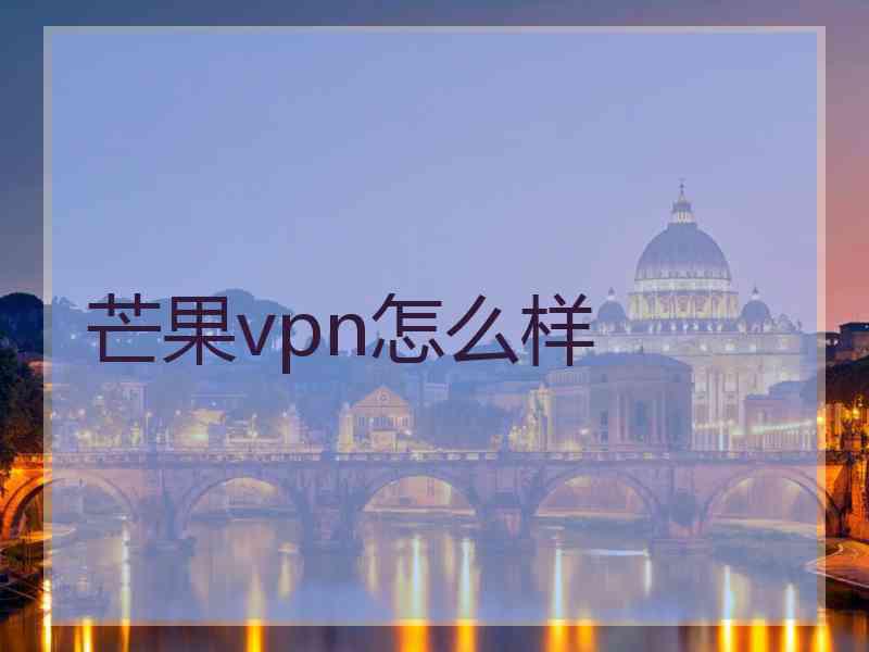 芒果vpn怎么样