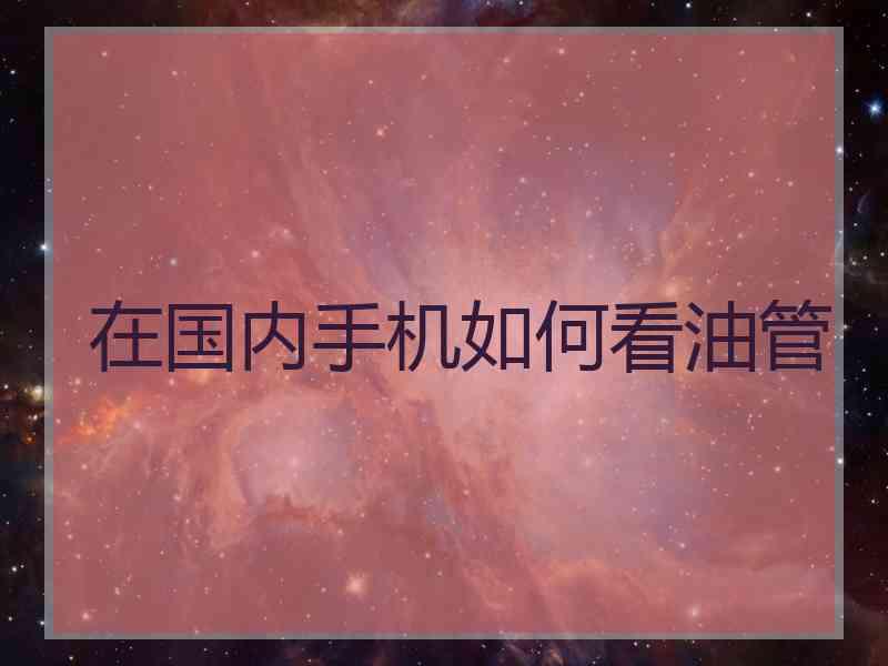 在国内手机如何看油管