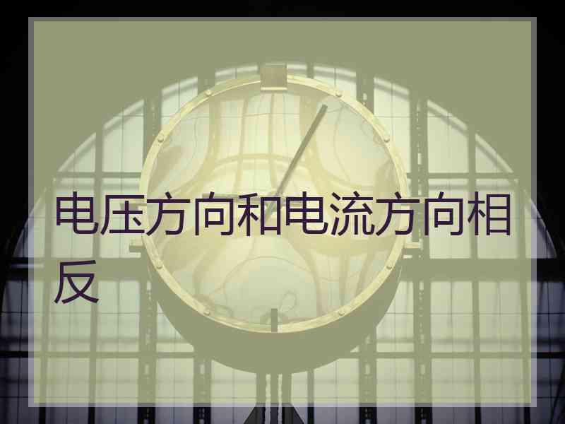 电压方向和电流方向相反