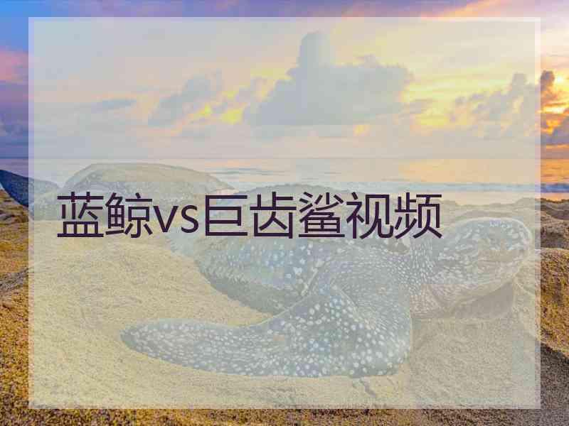 蓝鲸vs巨齿鲨视频