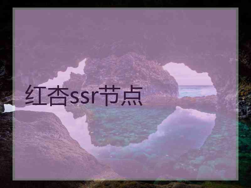 红杏ssr节点