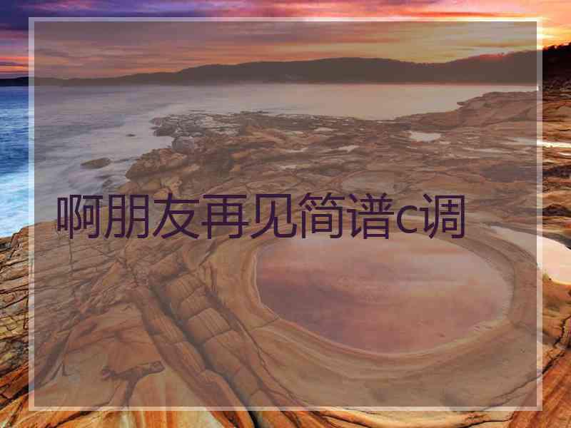 啊朋友再见简谱c调