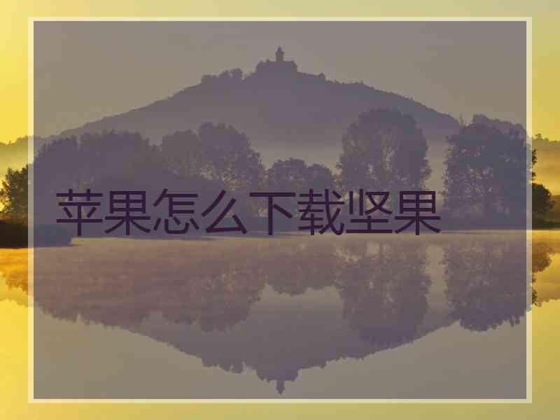 苹果怎么下载坚果