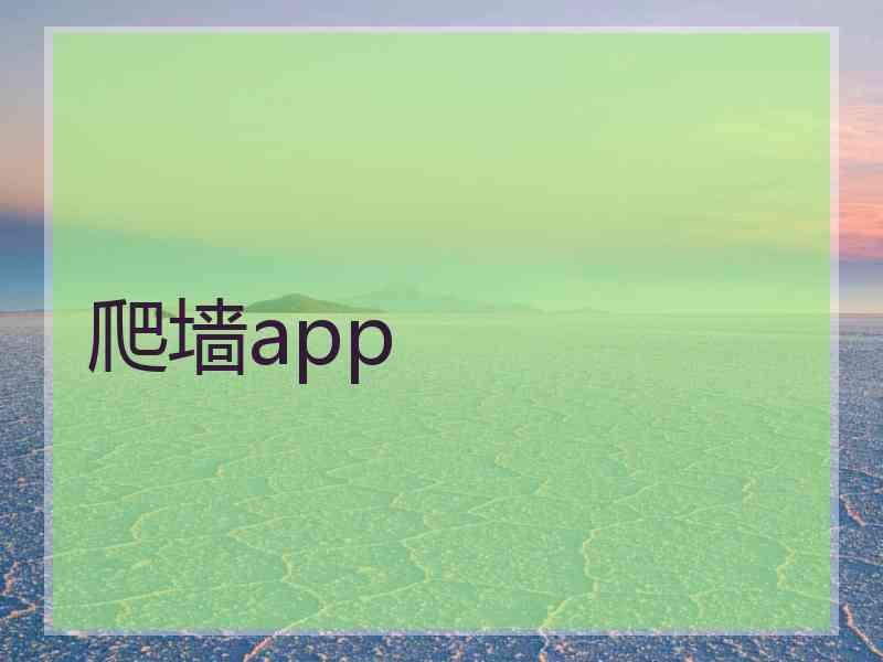 爬墙app
